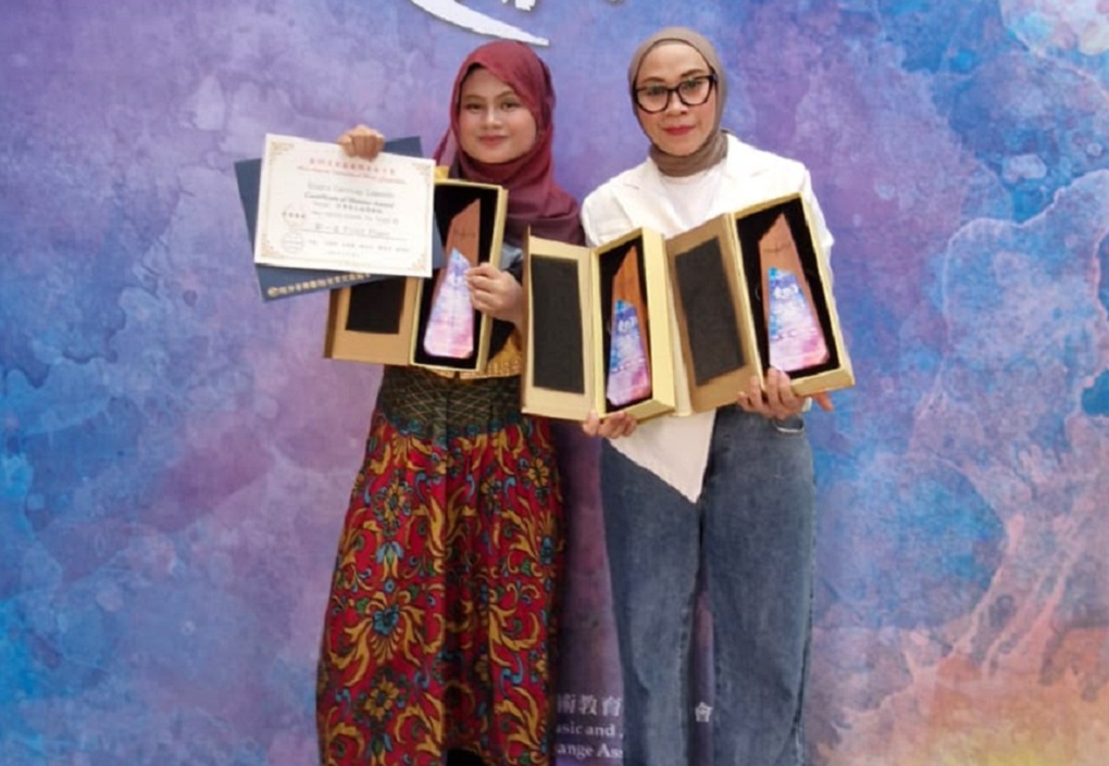 Diara Carrisa Lamando Juara 1 Aegan International Music Competition 2025 di Taiwan