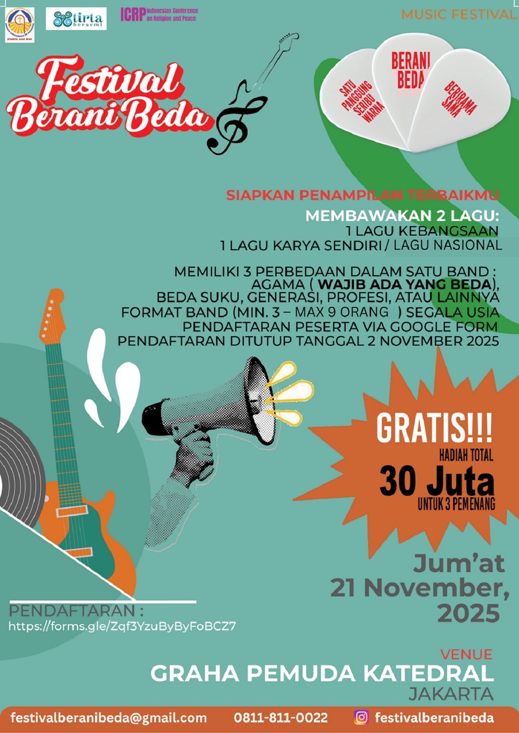 Festival Band Berani Beda 2025 Hadirkan Harmoni Lintas Iman Lewat Musik