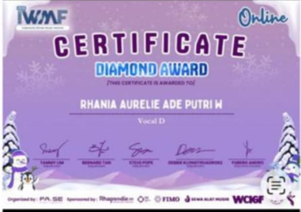 Rhania Aurelie Buktikan Usia Bukan Batas Prestasi Musik Dunia