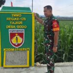 Tugu Prasasti TMMD Kodim Pati Rampung, Jadi Simbol Pengabdian TNI dan Warga