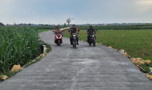 Dansatgas TMMD Tinjau Betonisasi Jalan Desa Godo yang Rampung 100 Persen