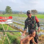 Di Tengah Sawah Desa Godo, Sertu Arifin Hadirkan Sumber Air untuk Petani